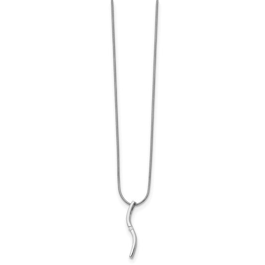 White Ice Sterling Silver Rhodium-plated 18 Inch Diamond Necklace with 2 Inch Extender QW225-18