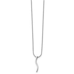 White Ice Sterling Silver Rhodium-plated 18 Inch Diamond Necklace with 2 Inch Extender QW225-18