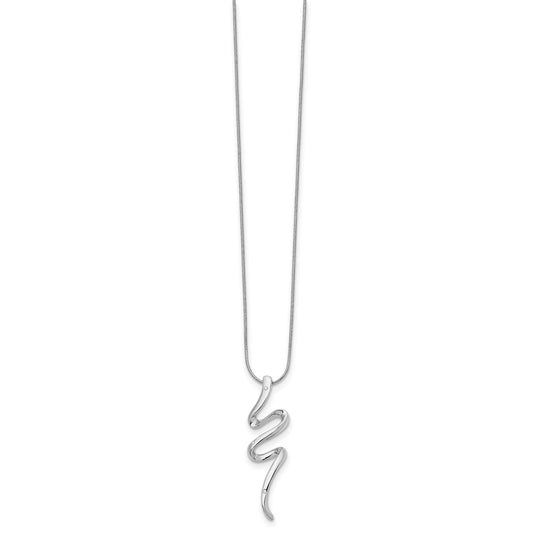 White Ice Sterling Silver Rhodium-plated 18 Inch Diamond Necklace with 2 Inch Extender QW272-18