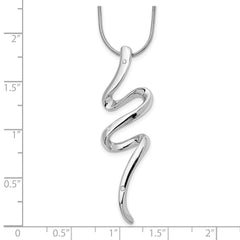 White Ice Sterling Silver Rhodium-plated 18 Inch Diamond Necklace with 2 Inch Extender QW272-18
