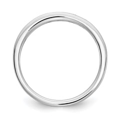 White Ice Sterling Silver Rhodium-plated Chanel-set Diamond Ring
