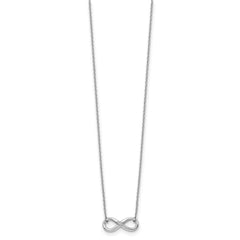 White Ice Sterling Silver Rhodium-plated 18 Inch Diamond Infinity Necklace QW346-18