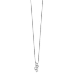 White Ice Sterling Silver Rhodium-plated 18 Inch Diamond Raindrop Slide Necklace QW393-18