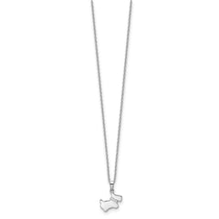 White Ice Sterling Silver Rhodium-plated 18 Inch Diamond Dog Necklace with 2 Inch Extender QW471-18