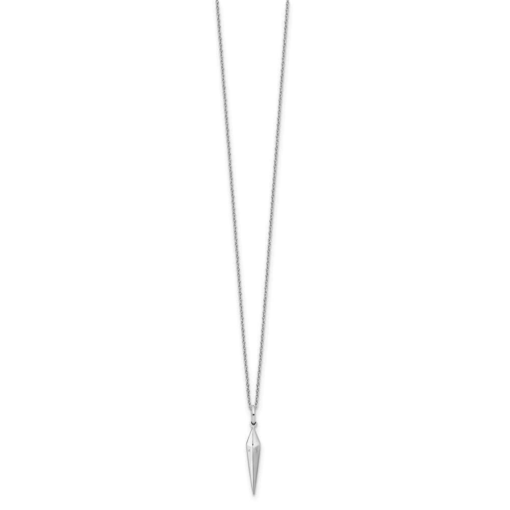 White Ice Sterling Silver Rhodium-plated 18 Inch Diamond Necklace with 2 Inch Extender QW484-18