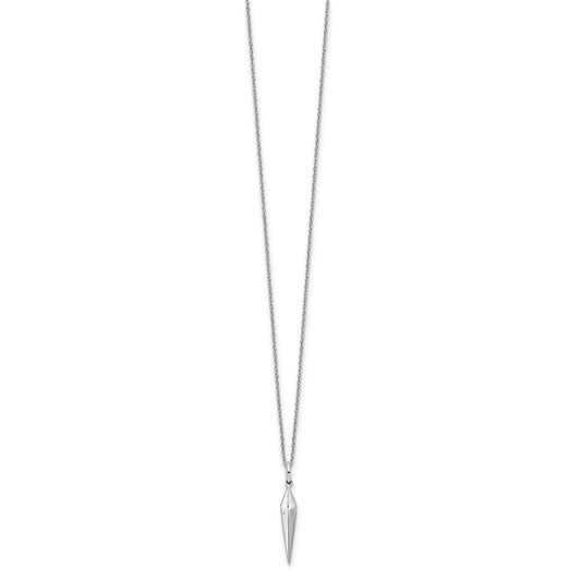 White Ice Sterling Silver Rhodium-plated 18 Inch Diamond Necklace with 2 Inch Extender QW484-18