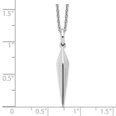 White Ice Sterling Silver Rhodium-plated 18 Inch Diamond Necklace with 2 Inch Extender QW484-18