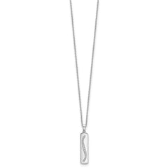 White Ice Sterling Silver Rhodium-plated 18 Inch Diamond Necklace with 2 Inch Extender QW494-18