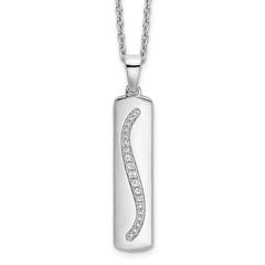 White Ice Sterling Silver Rhodium-plated 18 Inch Diamond Necklace with 2 Inch Extender QW494-18
