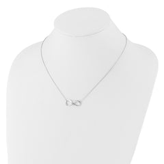White Ice Sterling Silver Rhodium-plated 18 inch Diamond Infinity Necklace QW564-18