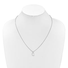 White Ice Sterling Silver Rhodium-plated 18inch Diamond Letter C Initial Necklace plus 2 inch Extender QW578C-18
