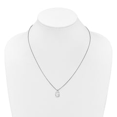 White Ice Sterling Silver Rhodium-plated 18 inch Diamond Letter G Initial Necklace plus 2 inch Extender QW578G-18