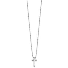 White Ice Sterling Silver Rhodium-plated 18 inch Diamond Letter T Initial Neckalce plus 2 inch Extender QW578T-18