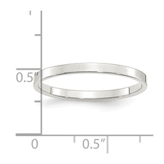 Sterling Silver 2mm Lightweight Flat Size 10 Band