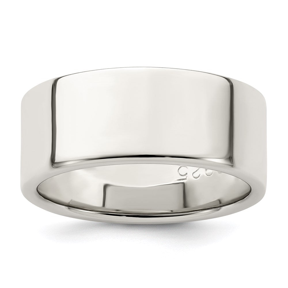 Sterling Silver 8mm Lightweight Flat Size 10 Band