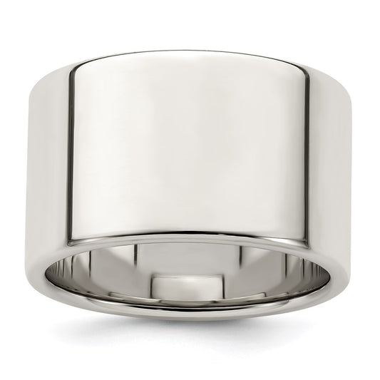 Sterling Silver 12mm Lightweight Flat Size 10 Band
