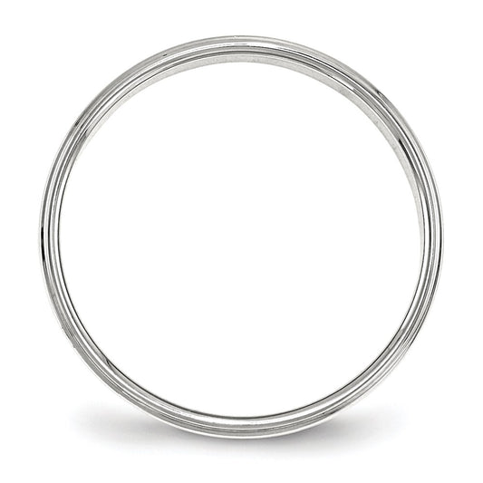 Sterling Silver 4mm Flat with Step Edge Size 10 Band