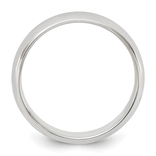 Sterling Silver 5mm Half Round Size 10 Band