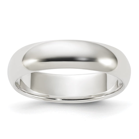 Sterling Silver 5mm Half Round Size 10 Band