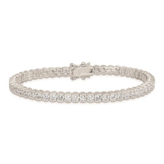 Sterling Silver Rhodium-plated CZ Tennis Bracelet QX106CZ