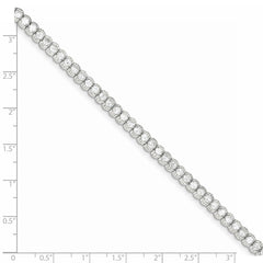 Sterling Silver Rhodium-plated CZ Tennis Bracelet QX106CZ