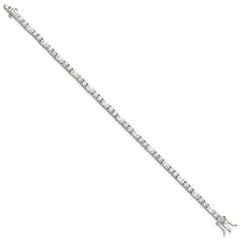 Sterling Silver Rhodium-plated CZ Tennis Bracelet QX354CZ