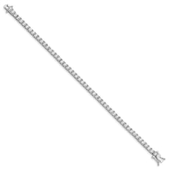 Sterling Silver Rhodium-plated CZ Tennis Bracelet QX355CZ