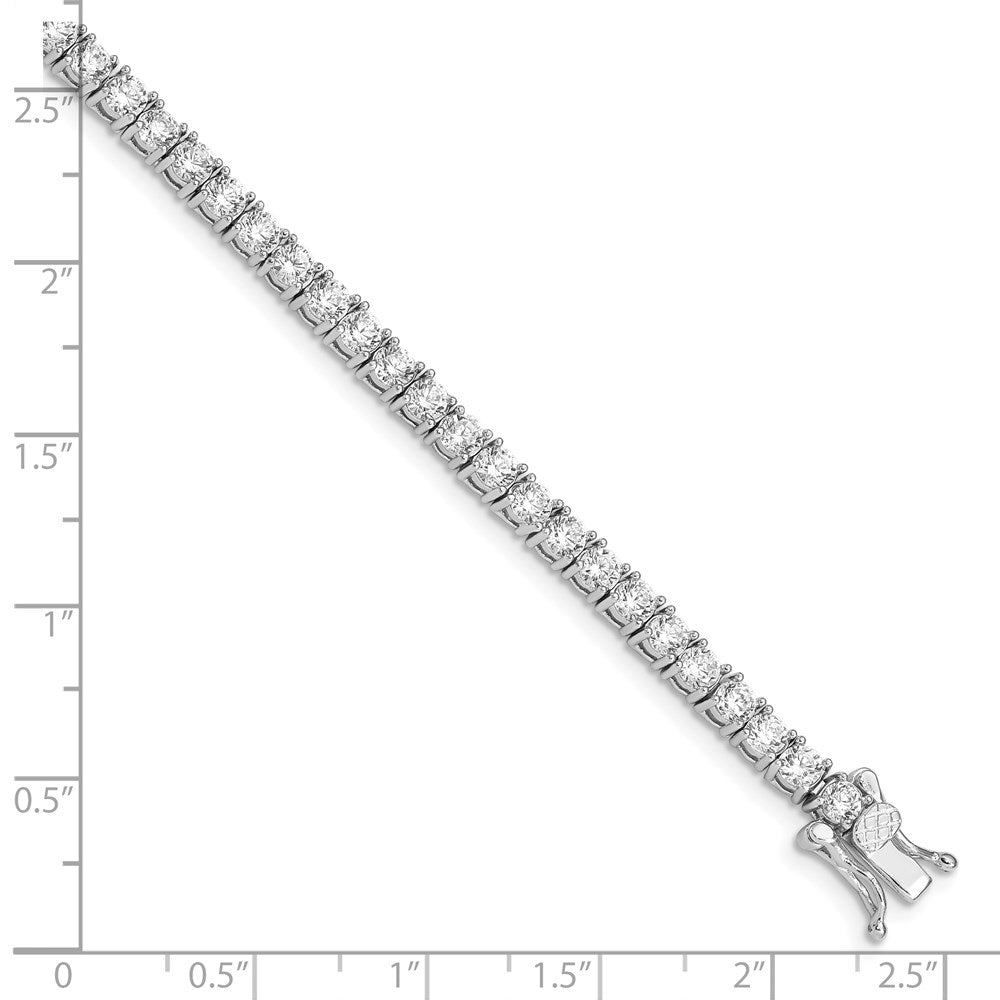 Sterling Silver Rhodium-plated CZ Tennis Bracelet QX355CZ