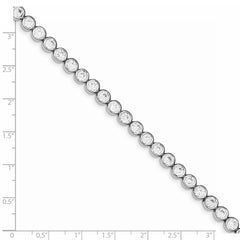 Sterling Silver Rhodium-plated CZ Tennis Bracelet QX374CZ