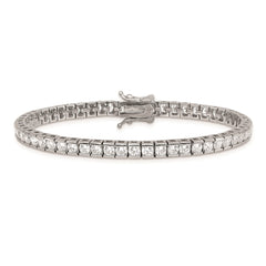 Sterling Silver Rhodium-plated CZ 7 inch Tennis Bracelet QX528CZ