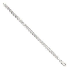 Sterling Silver CZ Fancy Polished Bracelet QX767CZ