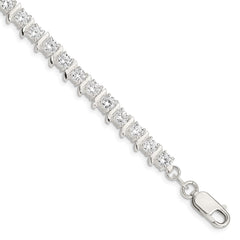 Sterling Silver CZ Fancy Polished Bracelet QX767CZ