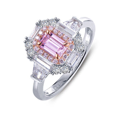 LAFONN Baguette Halo Engagement Ring R0346CPP05