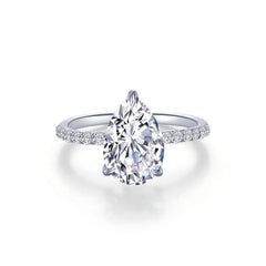 LAFONN Pear-Shaped Solitaire Engagement Ring R0483CLP05