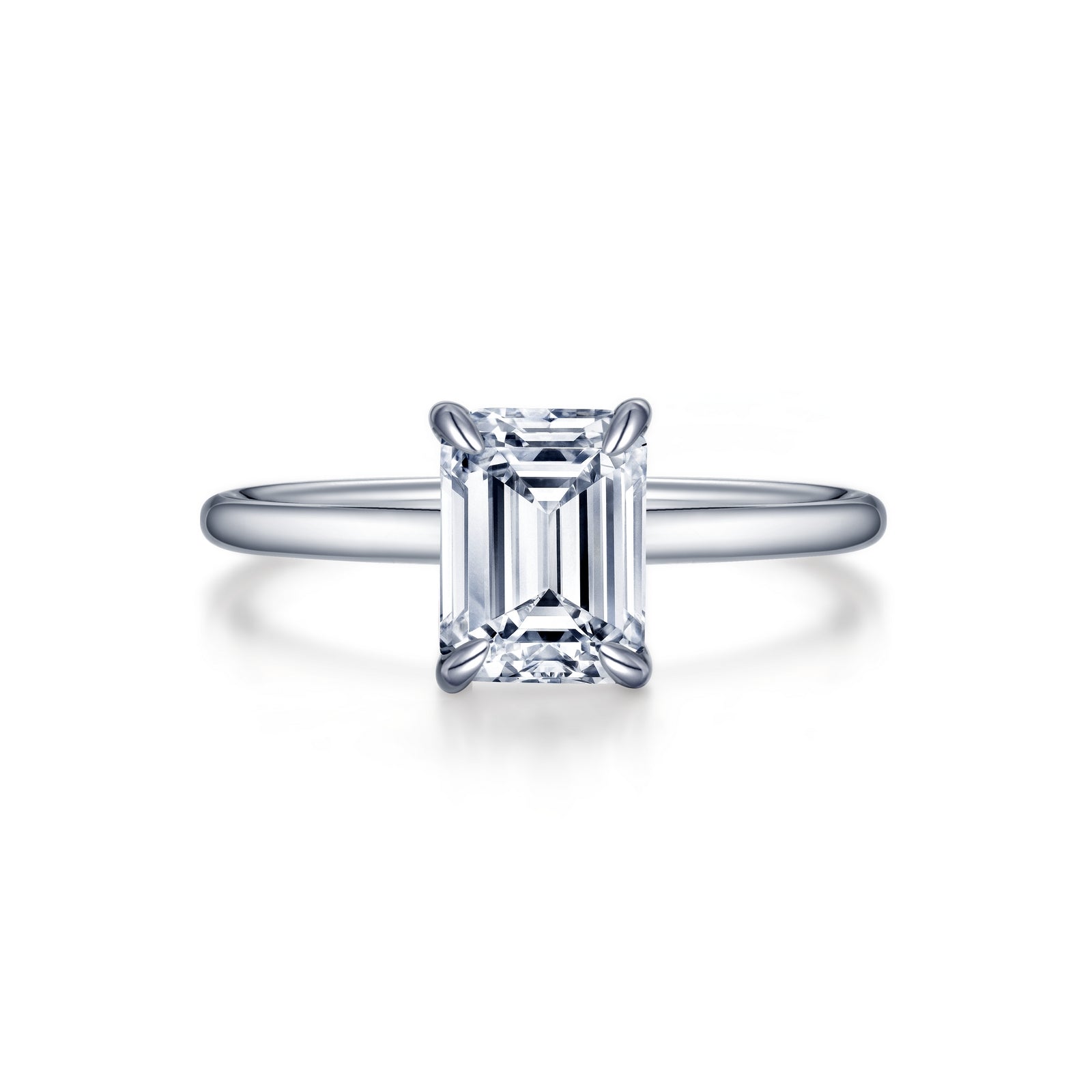 LAFONN Emerald-Cut Solitaire Engagement Ring R0493CLT05