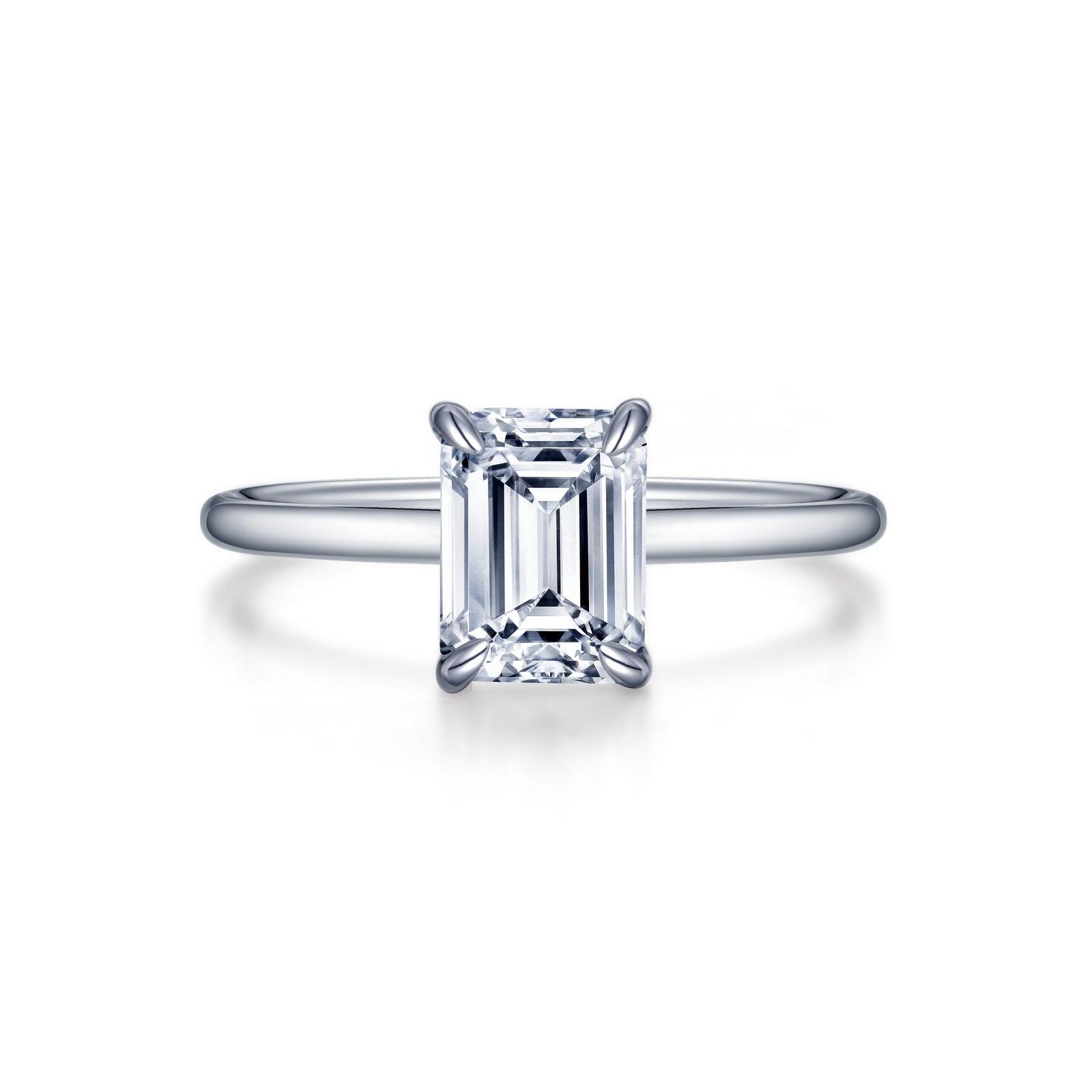 LAFONN Emerald-Cut Solitaire Engagement Ring R0493CLP05