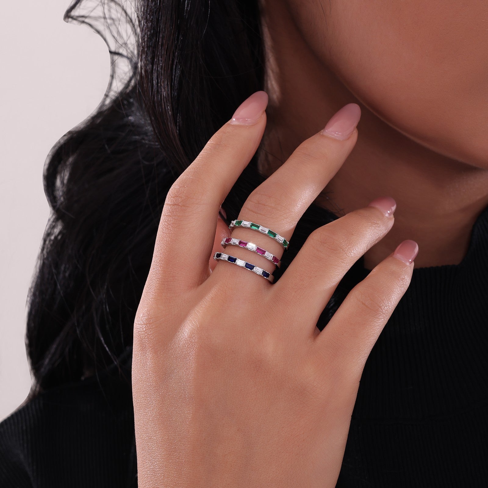 LAFONN Baguette Half-Eternity Band R0537CLP05