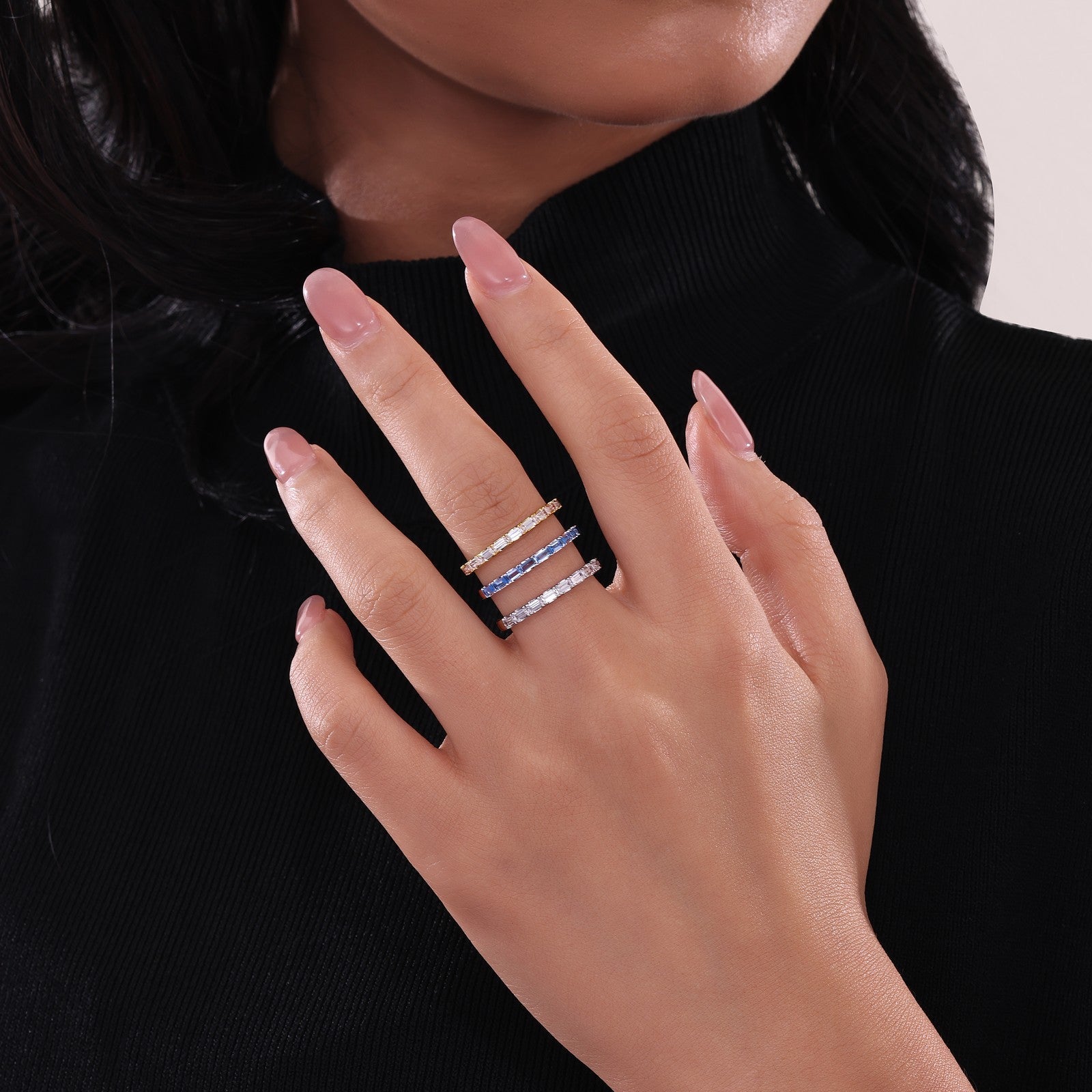 LAFONN Baguette Half-Eternity Band R0537CLP05