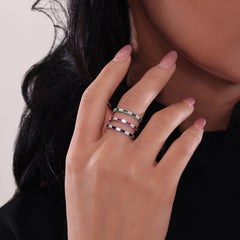 LAFONN Baguette Half-Eternity Band R0537CLP05