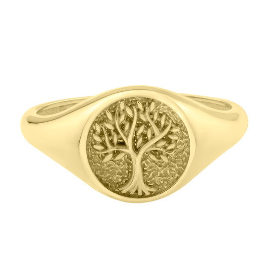 Yellow Gold Diamond Cut/ Textured  Ring