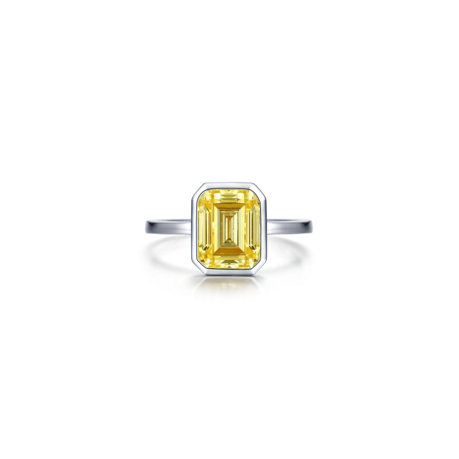 LAFONN 2.62 CTW Emerald-Cut Bezel-Set Ring R2038CAP05