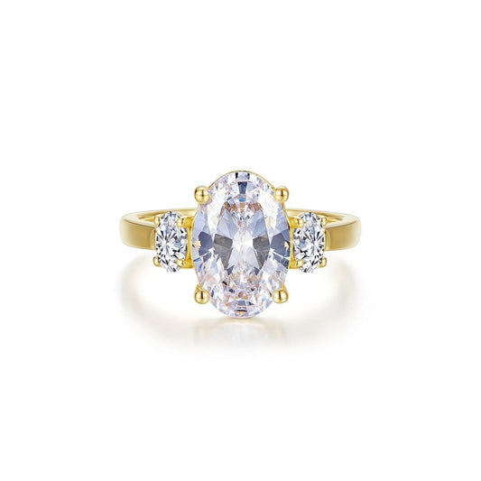 Aurora Three-Stone Oval Ring
