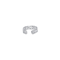 White Gold Polished Toe Rings Ring