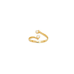 Parkplace Jewelers 14k-gold-cz-bypass-toe-ring-r450