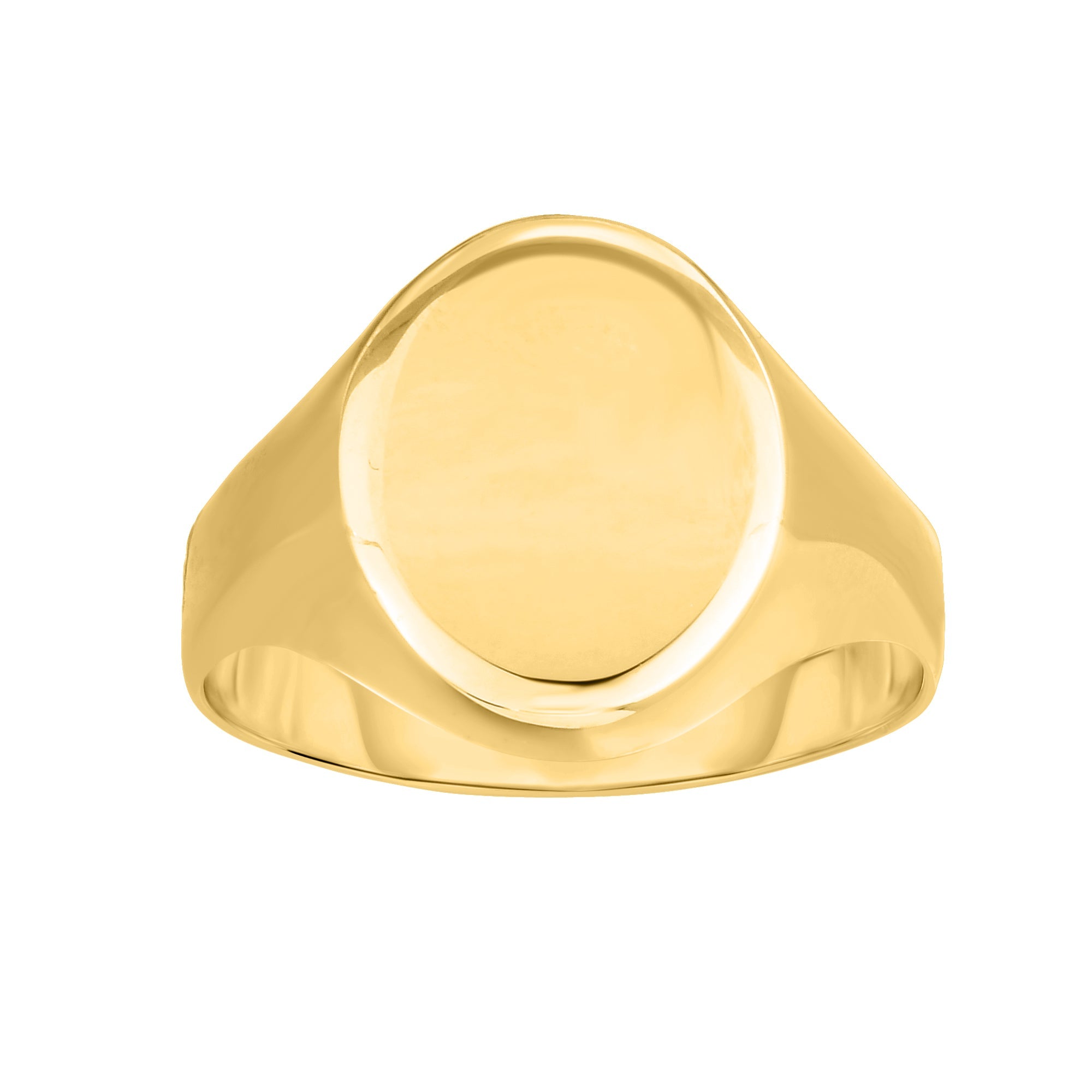Parkplace Jewelers 14k-gold-polished-oval-signet-ring-r7068
