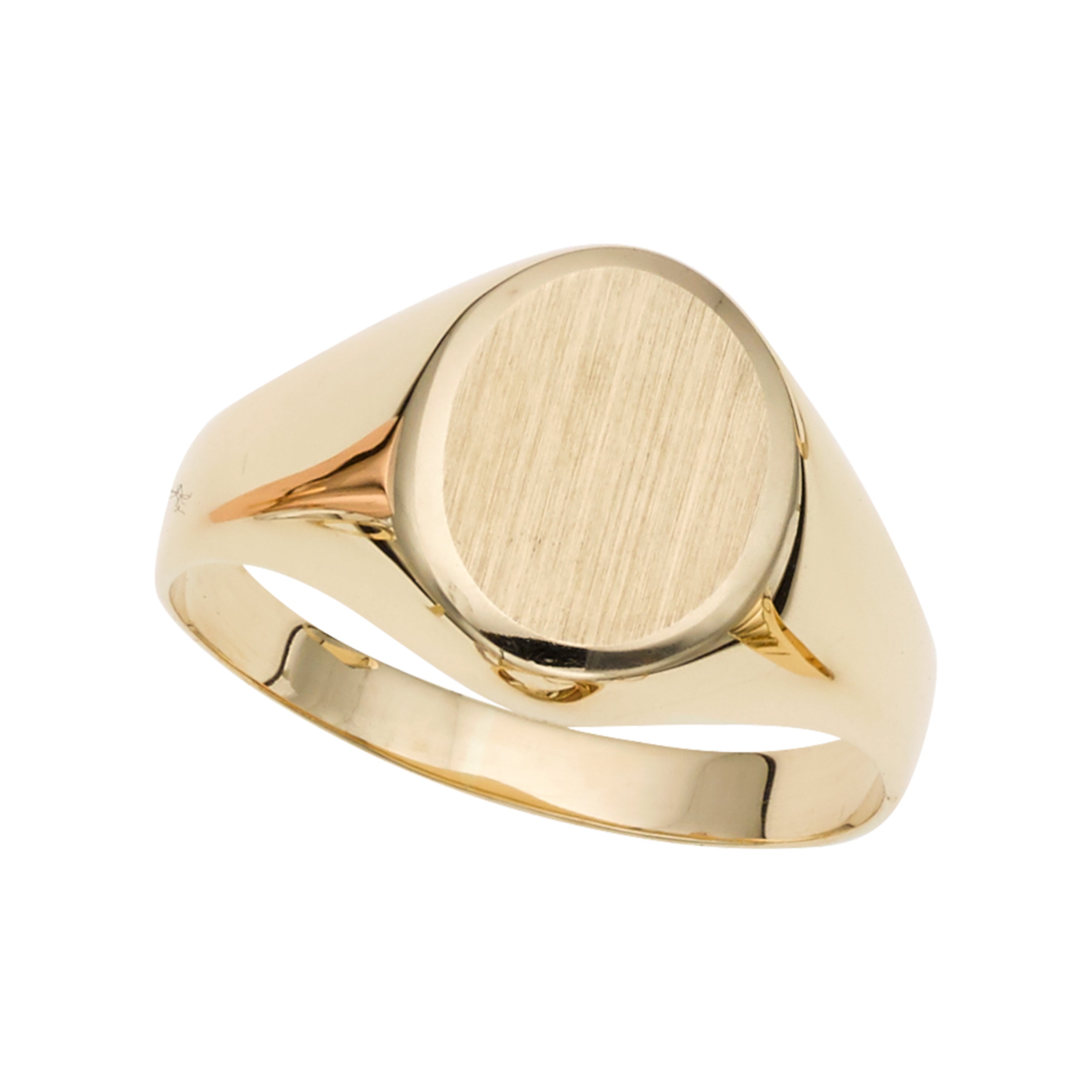 Parkplace Jewelers 14k-gold-oval-satin-signet-ring-r7194
