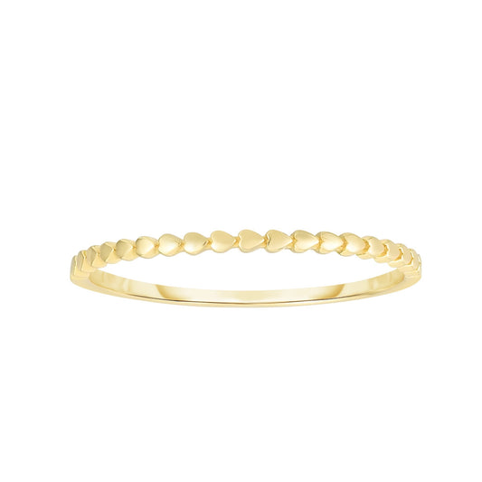 Yellow Gold Diamond Cut/ Textured Stack Rings Ring