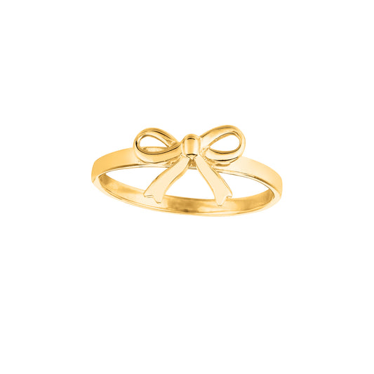 Royal Chain 14K Gold Bow Ring R907