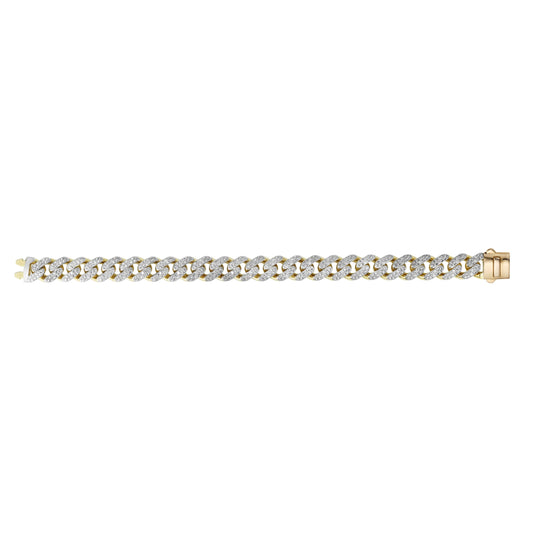 Royal Chain 14K Gold 11.5mm Lite Miami Cuban with Diamonds  RC10037