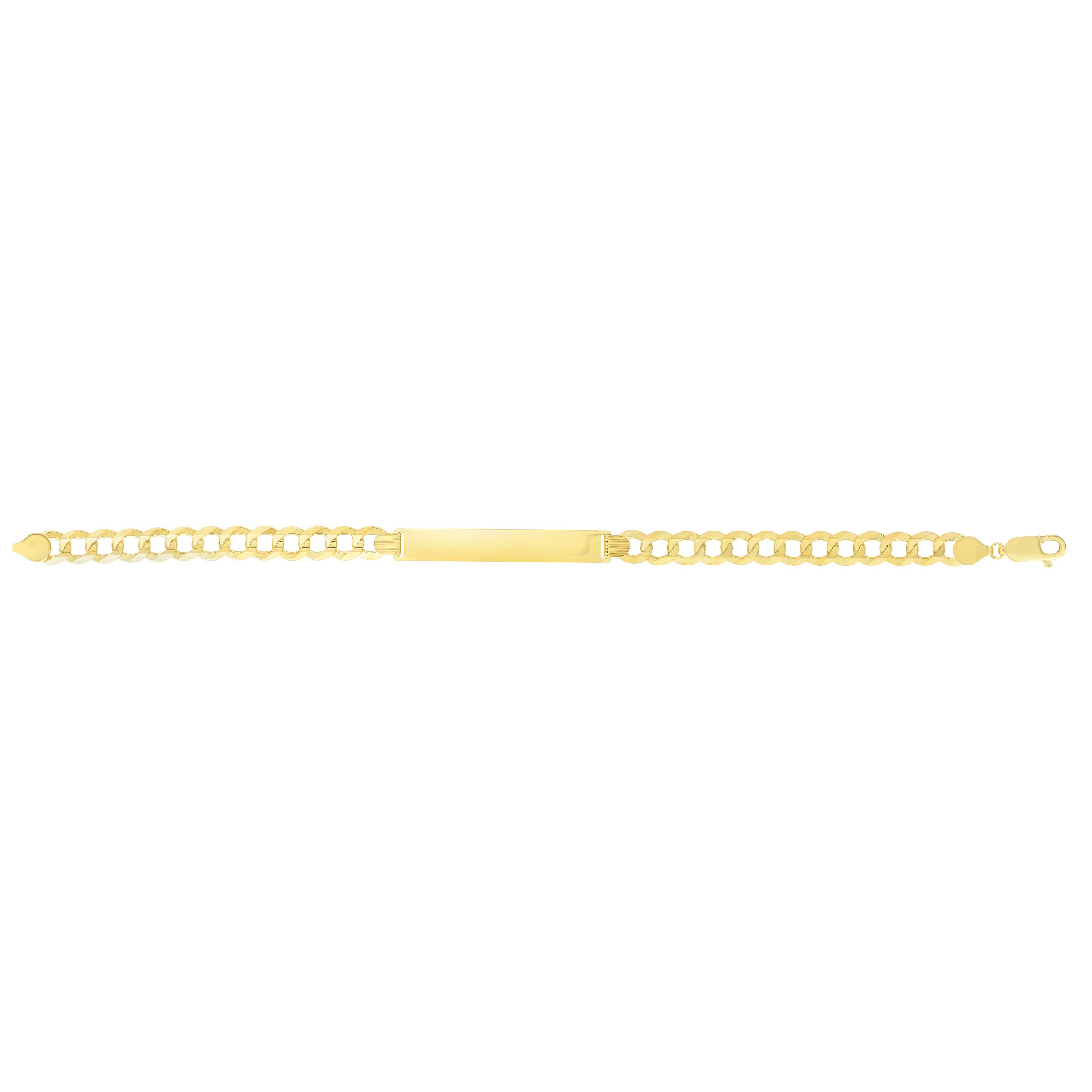 Royal Chain 14K Gold 6.7mm Polished Curb ID Bracelet RC10117